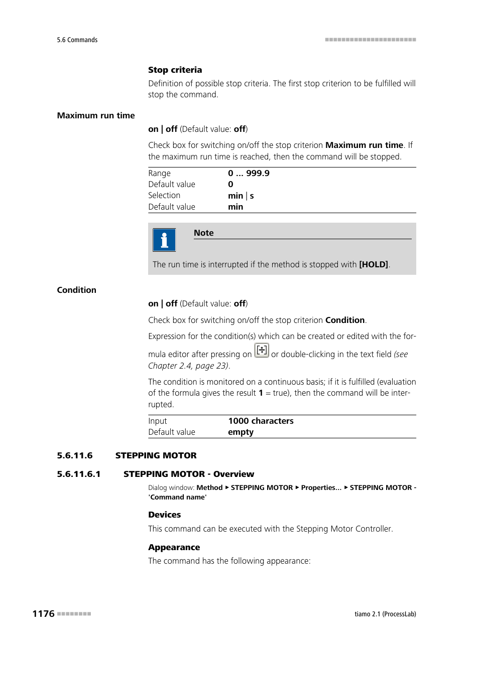 6 stepping motor, 1 stepping motor - overview, Stepping motor | Metrohm tiamo 2.1 (ProcessLab) User Manual | Page 1192 / 1602