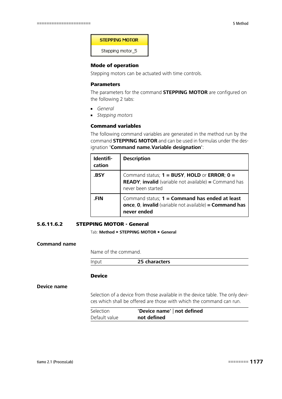 2 stepping motor - general | Metrohm tiamo 2.1 (ProcessLab) User Manual | Page 1193 / 1602