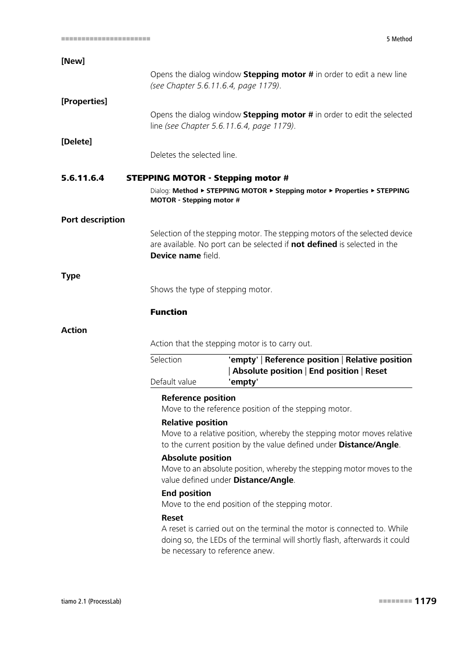 4 stepping motor - stepping motor | Metrohm tiamo 2.1 (ProcessLab) User Manual | Page 1195 / 1602