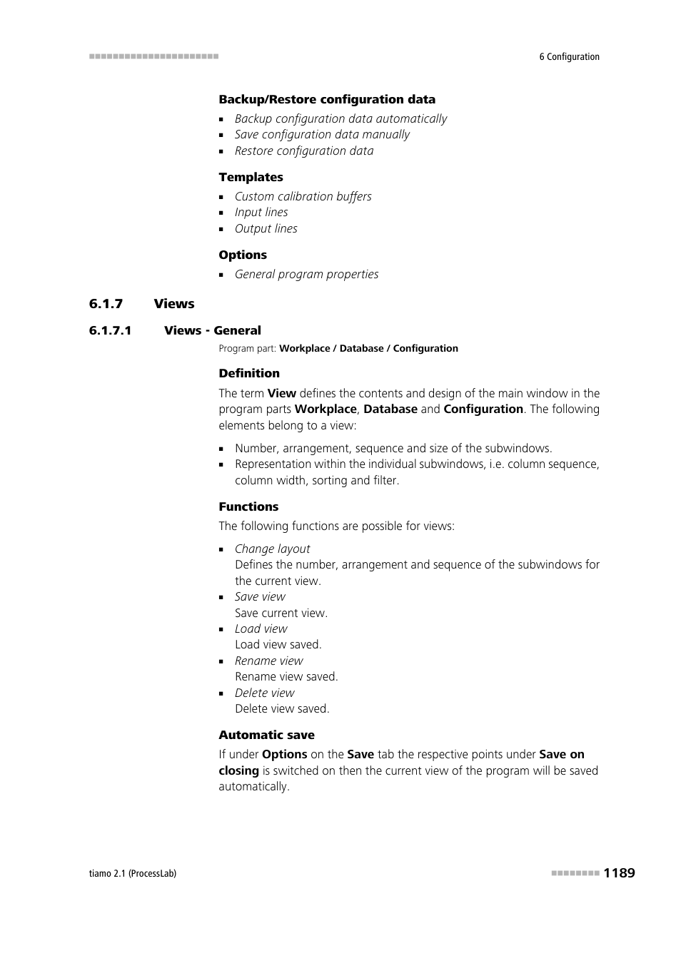 7 views, 1 views - general | Metrohm tiamo 2.1 (ProcessLab) User Manual | Page 1205 / 1602