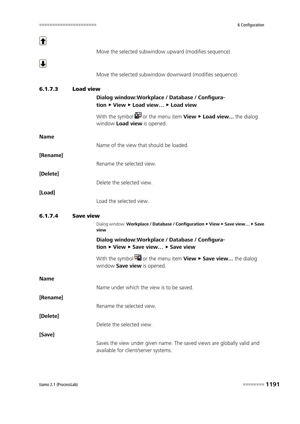 3 load view, 4 save view | Metrohm tiamo 2.1 (ProcessLab) User Manual | Page 1207 / 1602