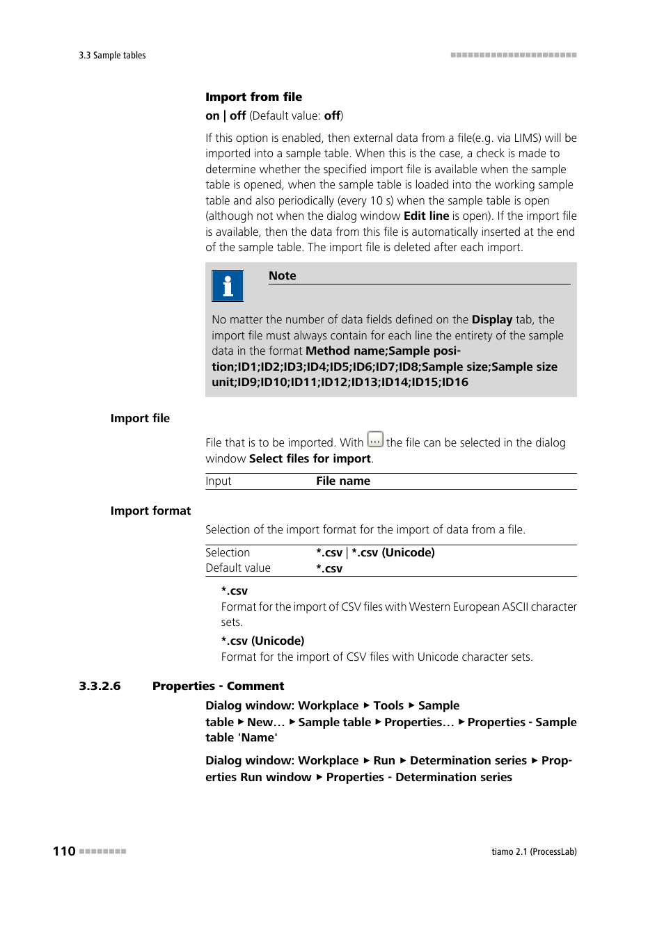 6 properties - comment, Properties - comment | Metrohm tiamo 2.1 (ProcessLab) User Manual | Page 126 / 1602