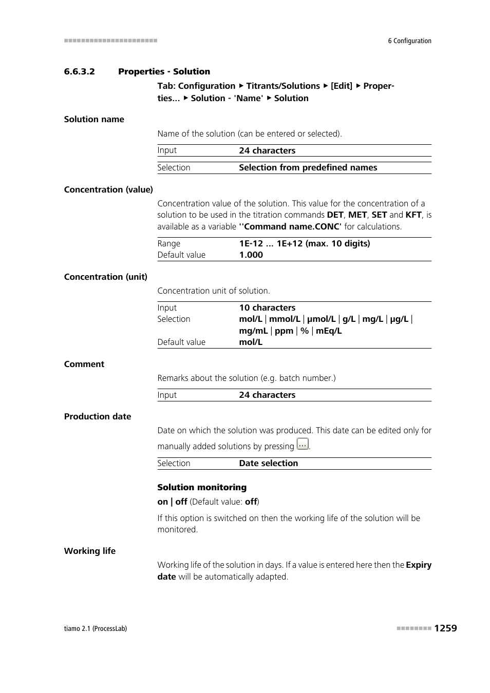 2 properties - solution, Solution | Metrohm tiamo 2.1 (ProcessLab) User Manual | Page 1275 / 1602