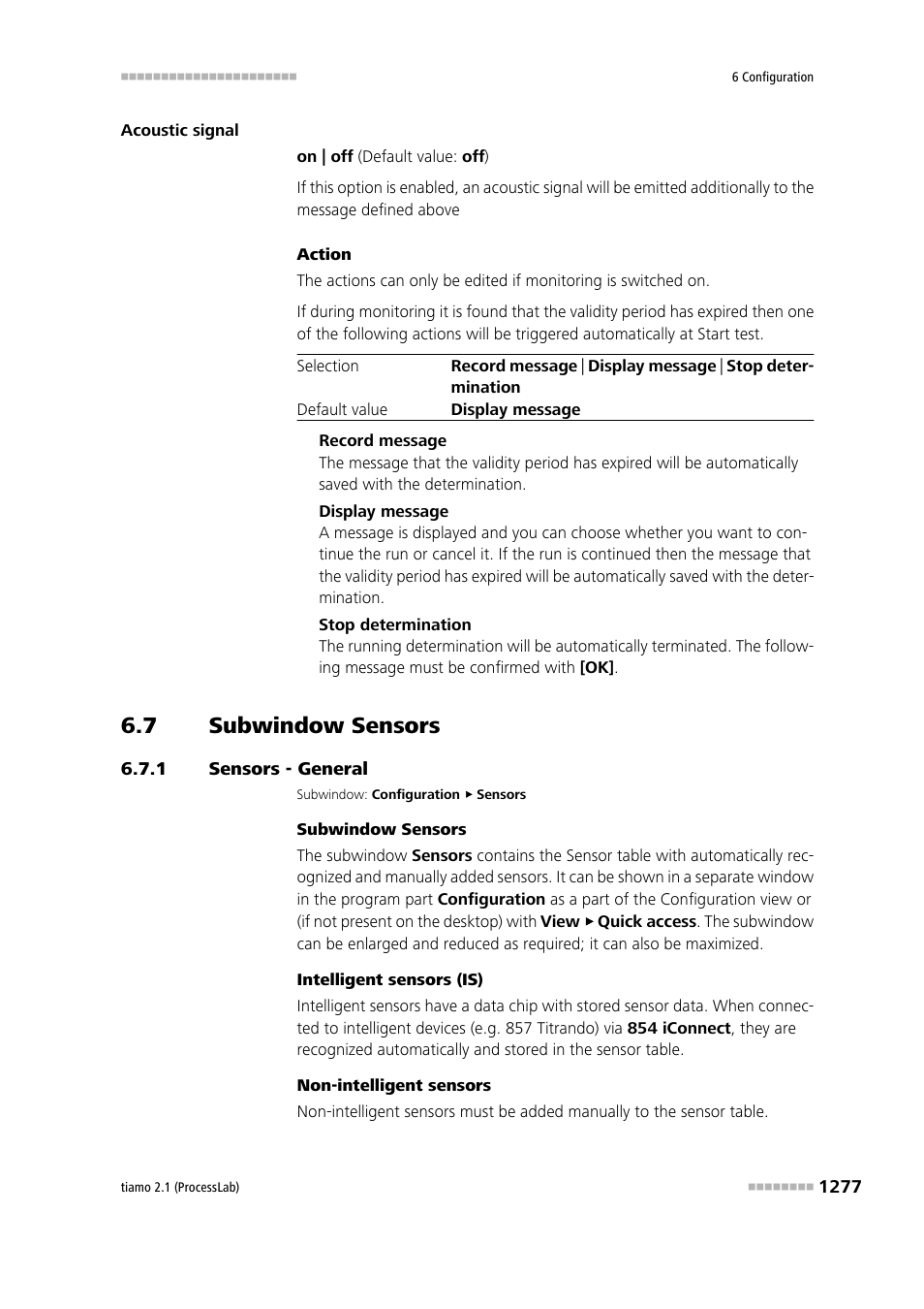 7 subwindow sensors, 1 sensors - general, Subwindow sensors 7 | Sensors - general 7, Sensors | Metrohm tiamo 2.1 (ProcessLab) User Manual | Page 1293 / 1602