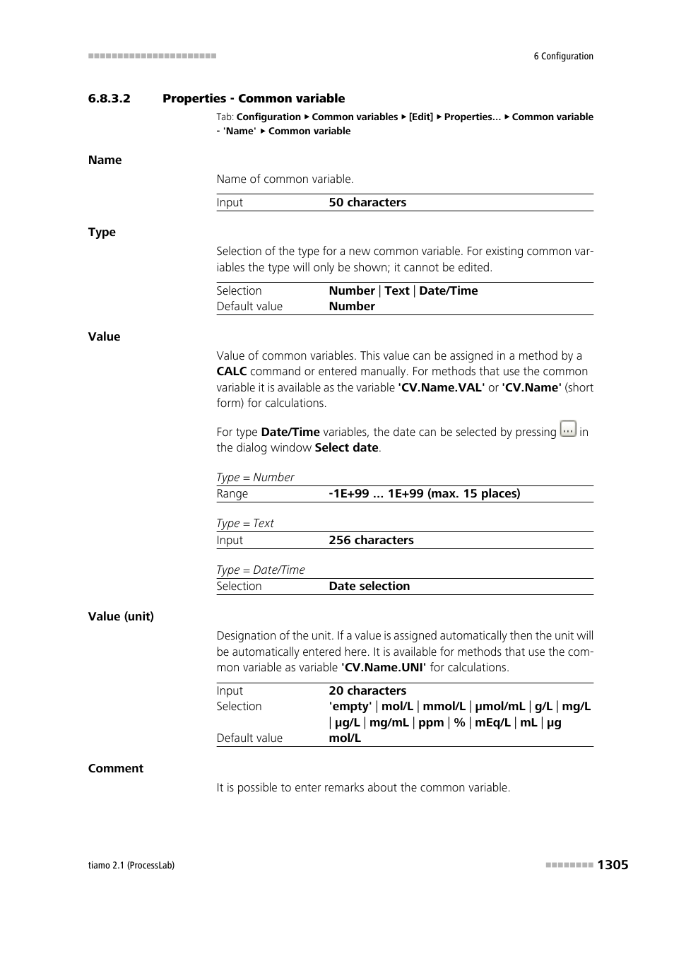 2 properties - common variable | Metrohm tiamo 2.1 (ProcessLab) User Manual | Page 1321 / 1602