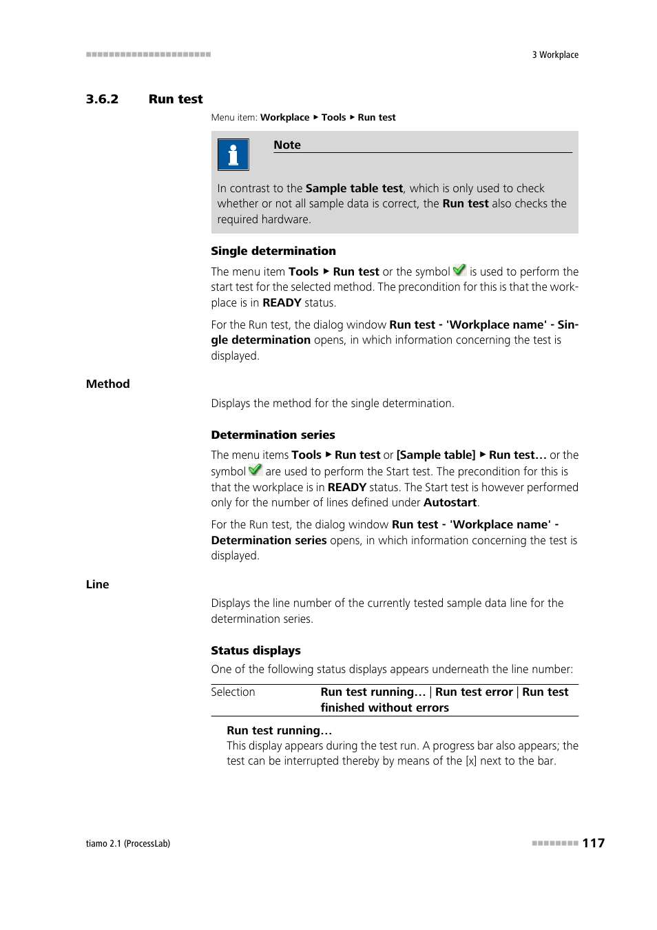 2 run test, Run test, Perform run test | Metrohm tiamo 2.1 (ProcessLab) User Manual | Page 133 / 1602