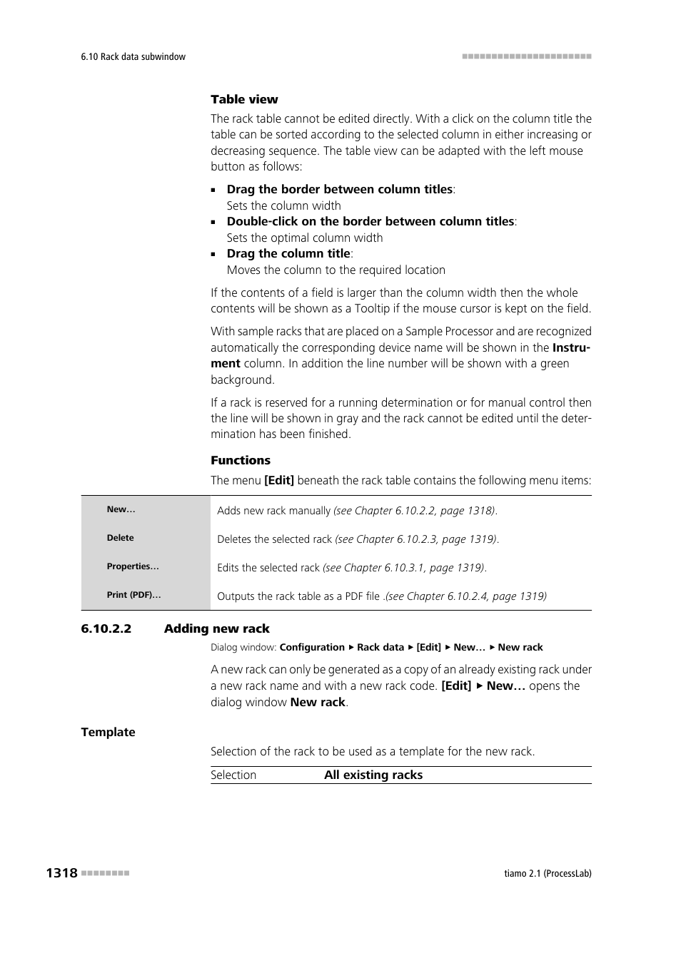 2 adding new rack | Metrohm tiamo 2.1 (ProcessLab) User Manual | Page 1334 / 1602