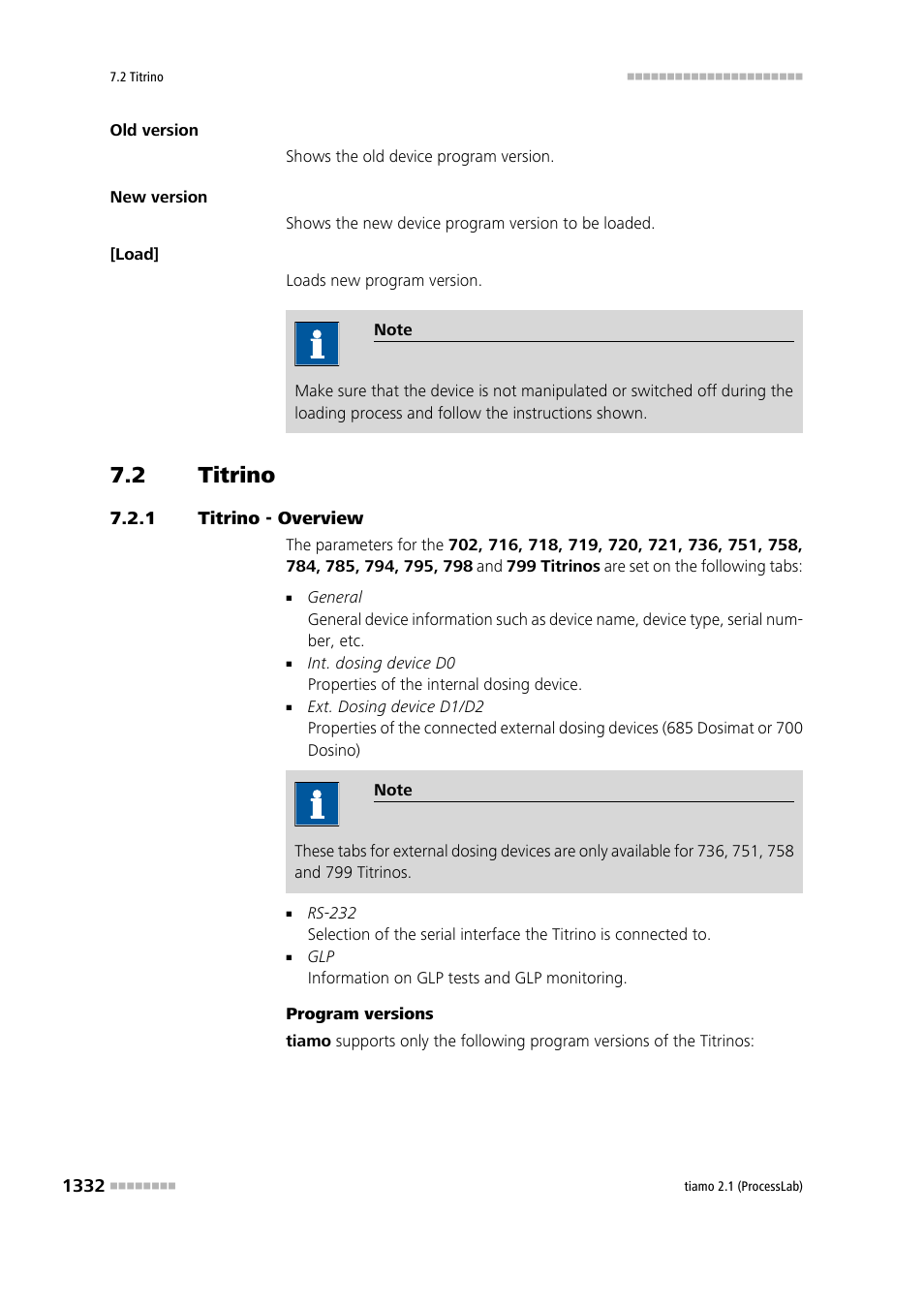 2 titrino, 1 titrino - overview, Titrino 2 | Titrino - overview 2 | Metrohm tiamo 2.1 (ProcessLab) User Manual | Page 1348 / 1602