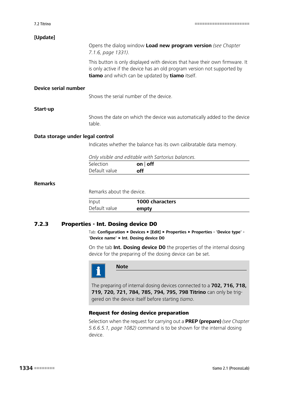 3 properties - int. dosing device d0, Properties - int. dosing device d0 4, Int. dosing device d0 | Metrohm tiamo 2.1 (ProcessLab) User Manual | Page 1350 / 1602