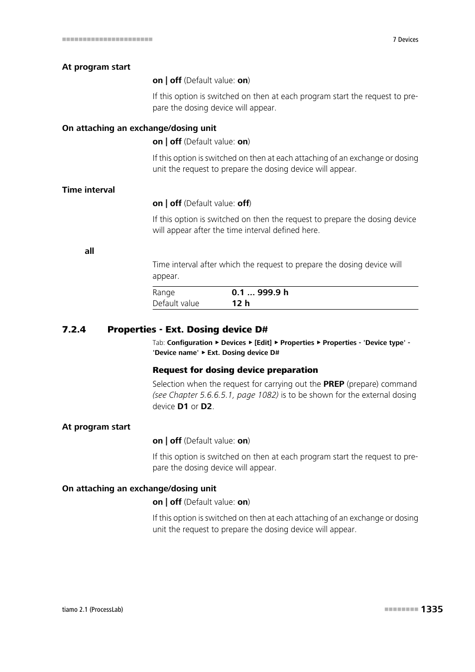 4 properties - ext. dosing device d, Properties - ext. dosing device d# 5, Ext. dosing device d1/d2 | Metrohm tiamo 2.1 (ProcessLab) User Manual | Page 1351 / 1602