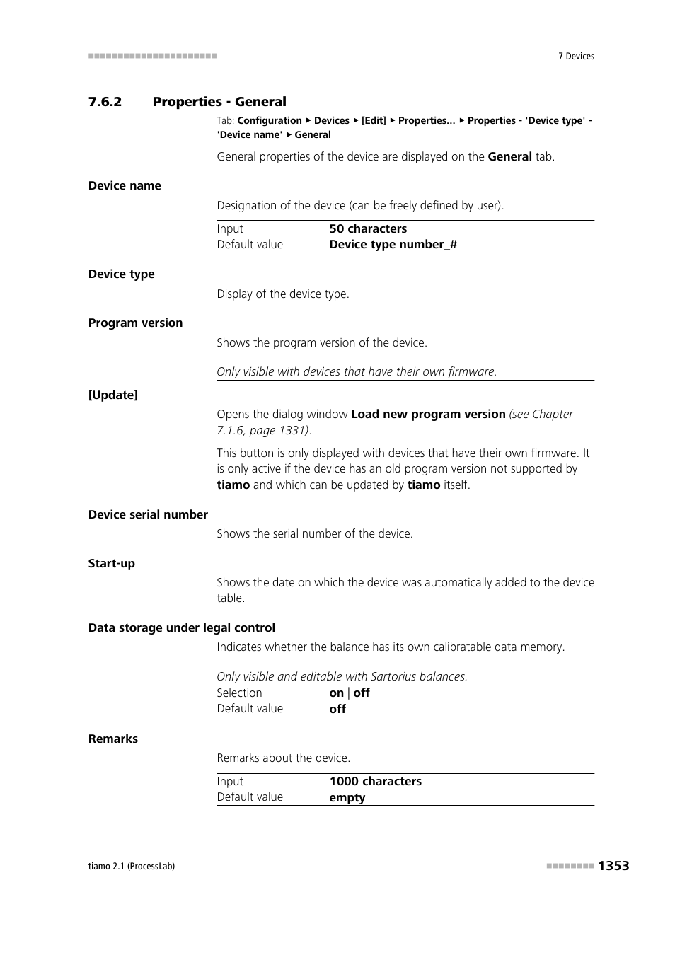 2 properties - general | Metrohm tiamo 2.1 (ProcessLab) User Manual | Page 1369 / 1602