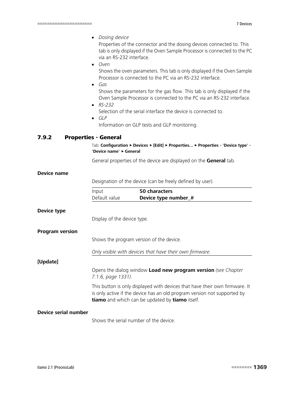 2 properties - general | Metrohm tiamo 2.1 (ProcessLab) User Manual | Page 1385 / 1602