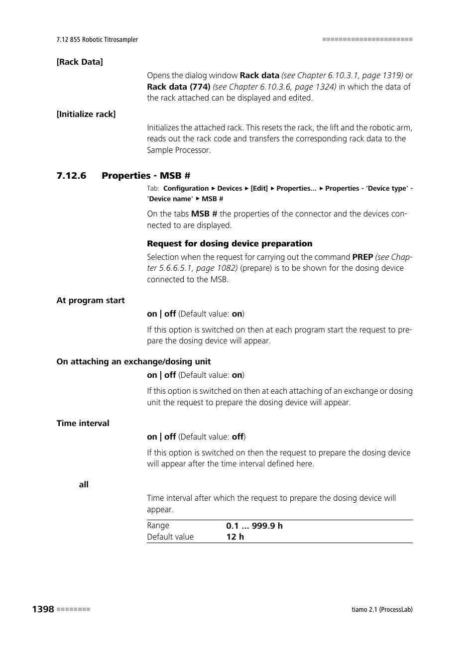 6 properties - msb | Metrohm tiamo 2.1 (ProcessLab) User Manual | Page 1414 / 1602