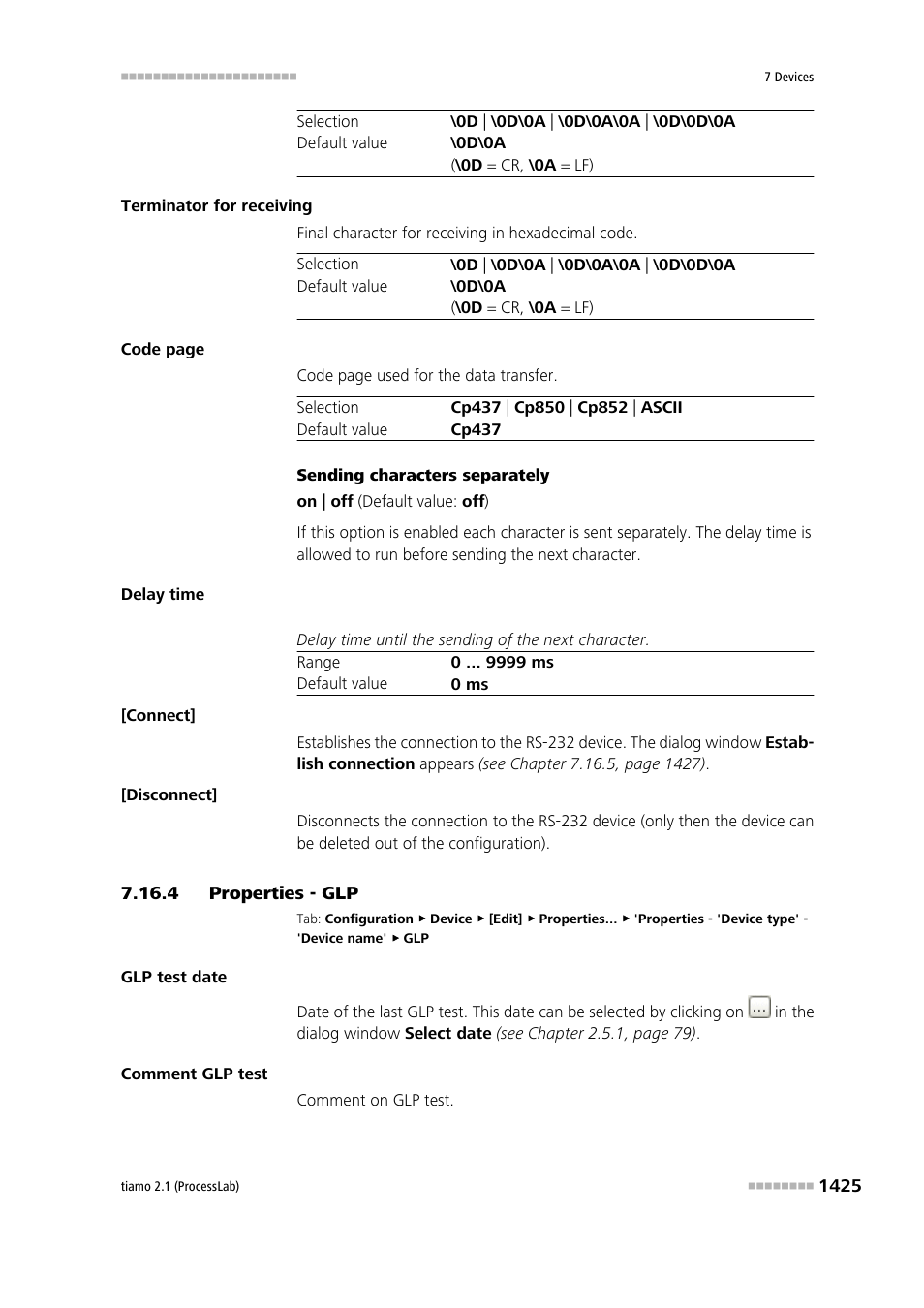 4 properties - glp | Metrohm tiamo 2.1 (ProcessLab) User Manual | Page 1441 / 1602