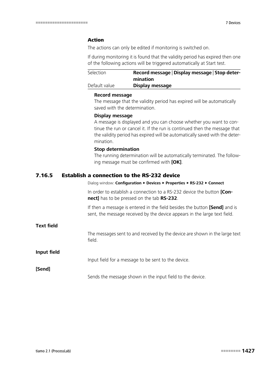 5 establish a connection to the rs-232 device, Establish a connection to the rs-232 device 7 | Metrohm tiamo 2.1 (ProcessLab) User Manual | Page 1443 / 1602