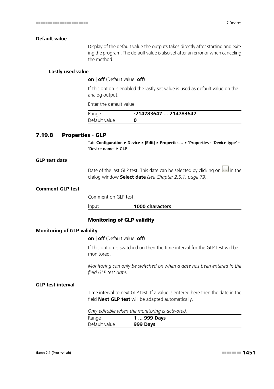 8 properties - glp | Metrohm tiamo 2.1 (ProcessLab) User Manual | Page 1467 / 1602