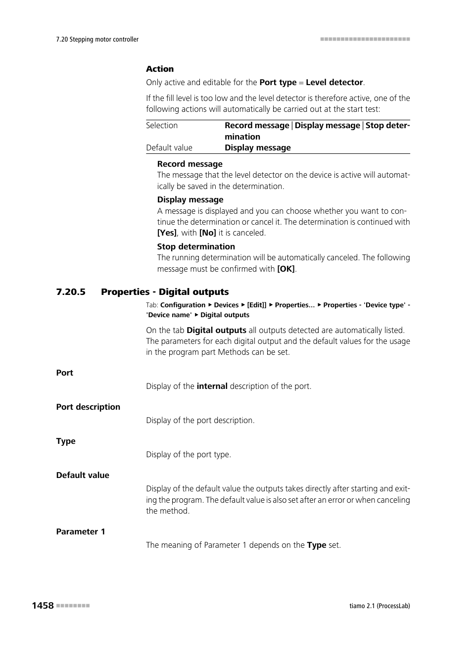 5 properties - digital outputs | Metrohm tiamo 2.1 (ProcessLab) User Manual | Page 1474 / 1602