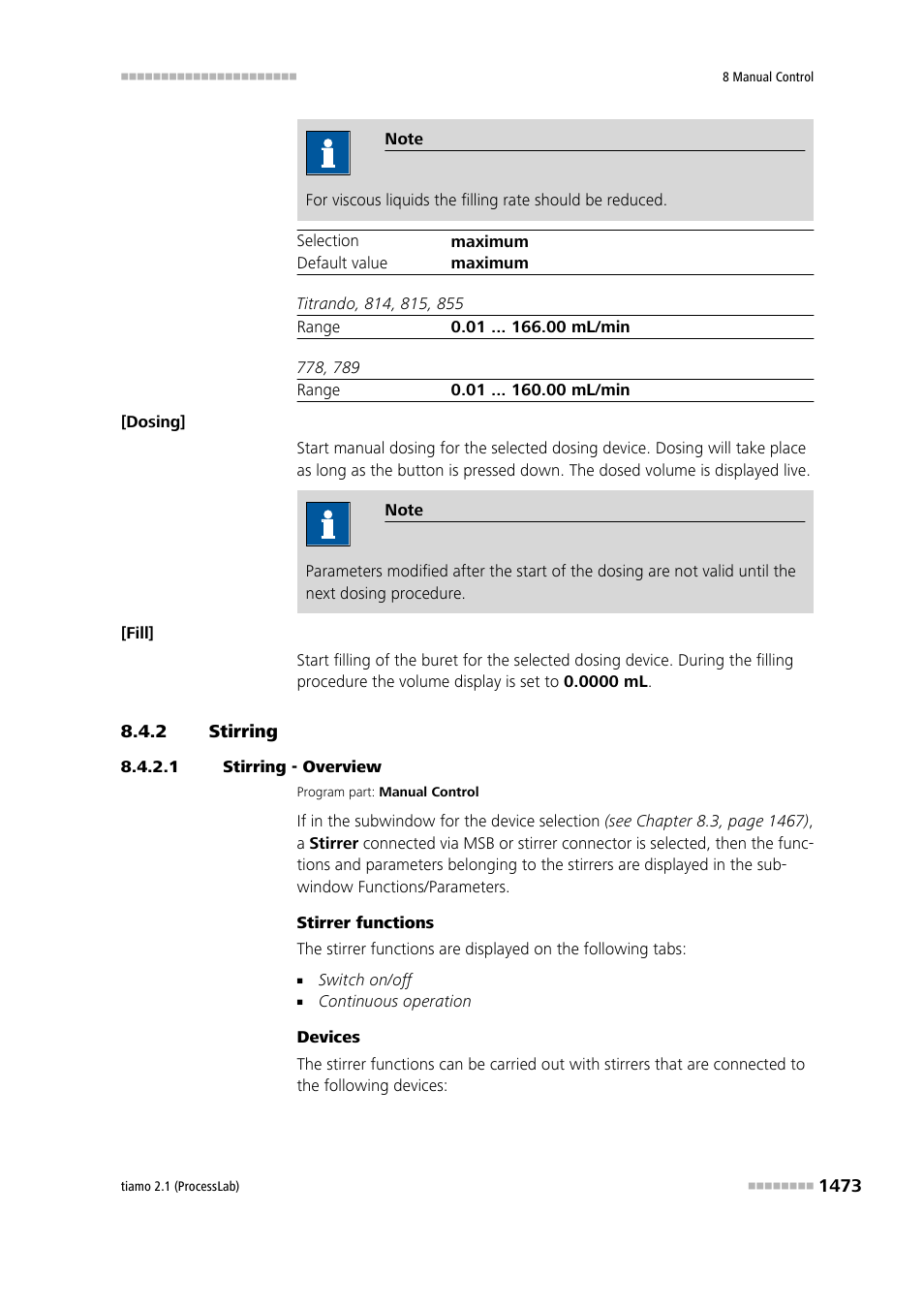 2 stirring, 1 stirring - overview, Stirring 3 | Metrohm tiamo 2.1 (ProcessLab) User Manual | Page 1489 / 1602