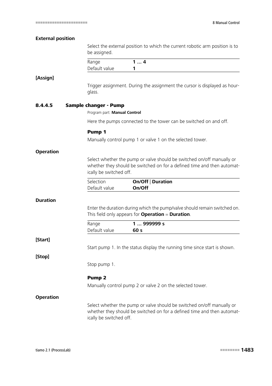 5 sample changer - pump, Pump | Metrohm tiamo 2.1 (ProcessLab) User Manual | Page 1499 / 1602