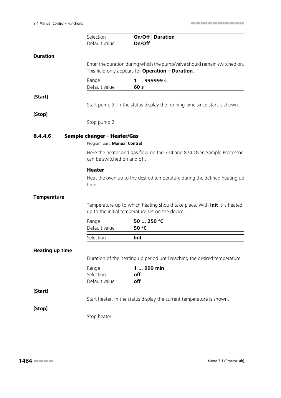 6 sample changer - heater/gas, Heater/gas | Metrohm tiamo 2.1 (ProcessLab) User Manual | Page 1500 / 1602