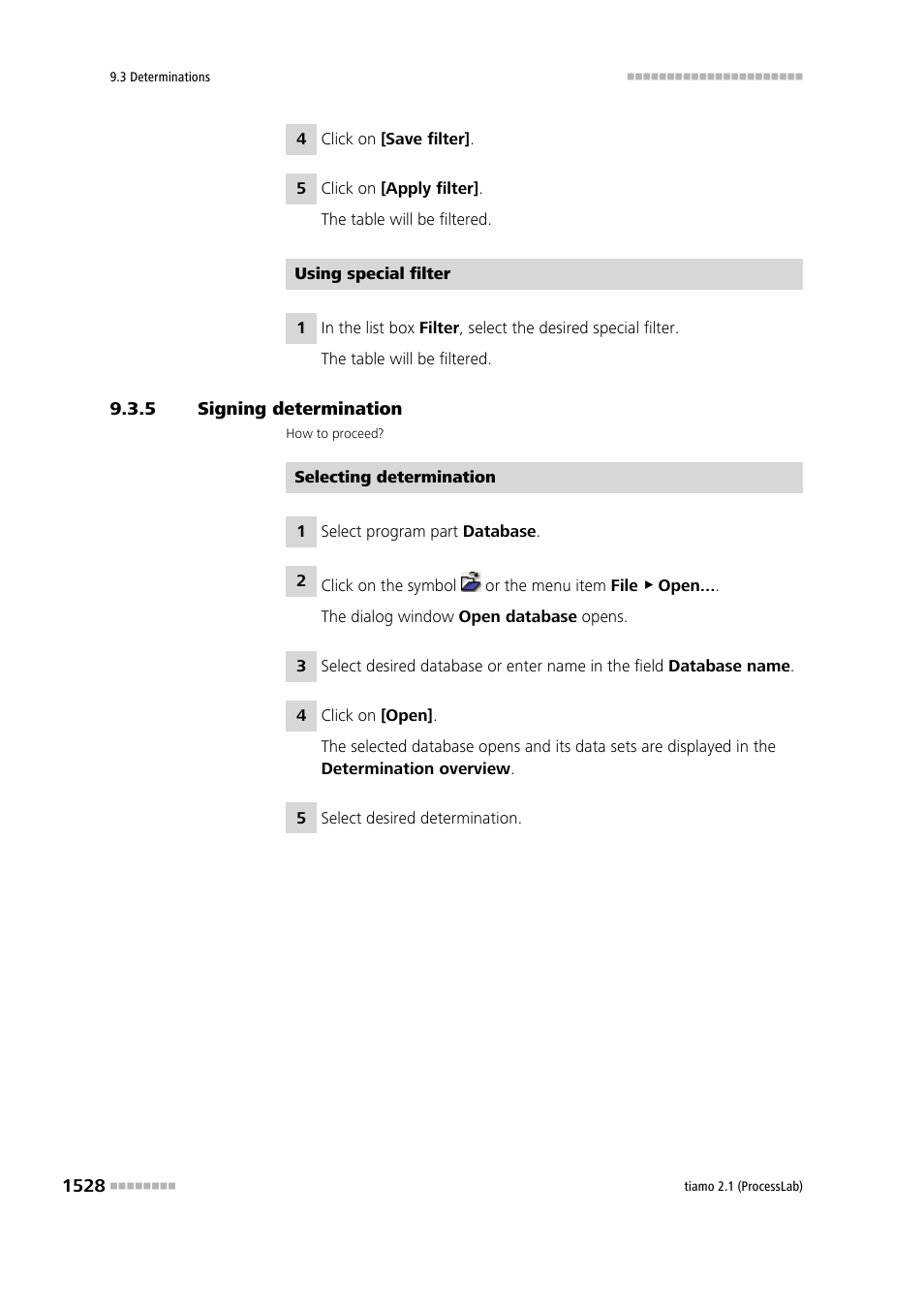 5 signing determination, Signing determination 8 | Metrohm tiamo 2.1 (ProcessLab) User Manual | Page 1544 / 1602