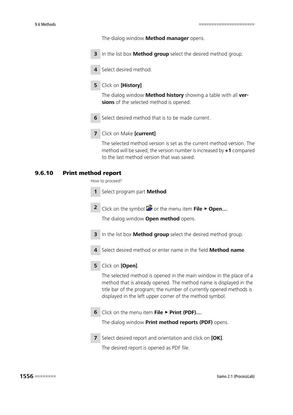 10 print method report, Print method report 6 | Metrohm tiamo 2.1 (ProcessLab) User Manual | Page 1572 / 1602