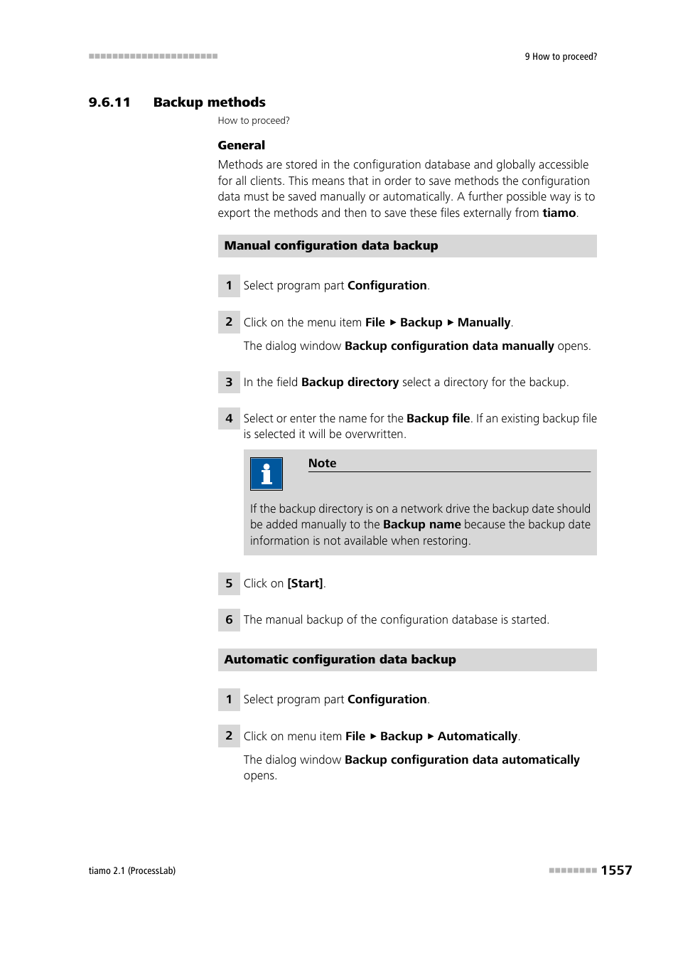 11 backup methods, Backup methods 7 | Metrohm tiamo 2.1 (ProcessLab) User Manual | Page 1573 / 1602