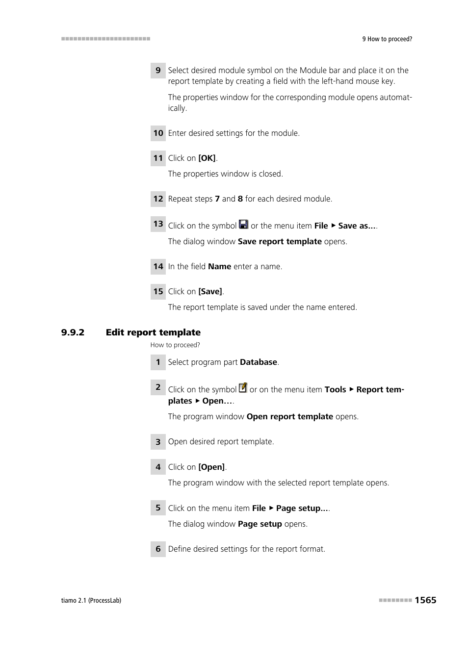 2 edit report template, Edit report template 5 | Metrohm tiamo 2.1 (ProcessLab) User Manual | Page 1581 / 1602