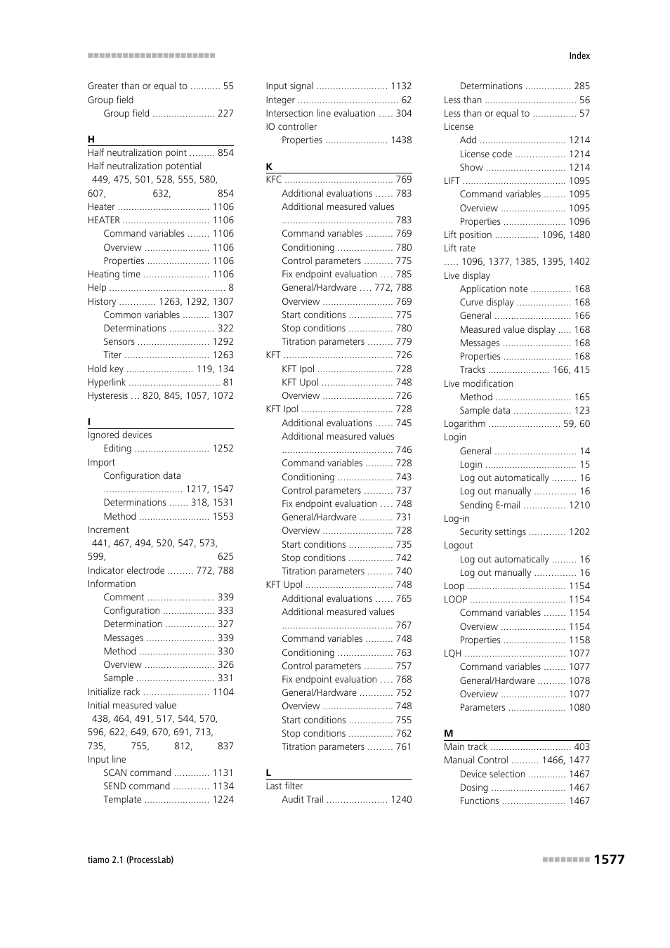 Metrohm tiamo 2.1 (ProcessLab) User Manual | Page 1593 / 1602