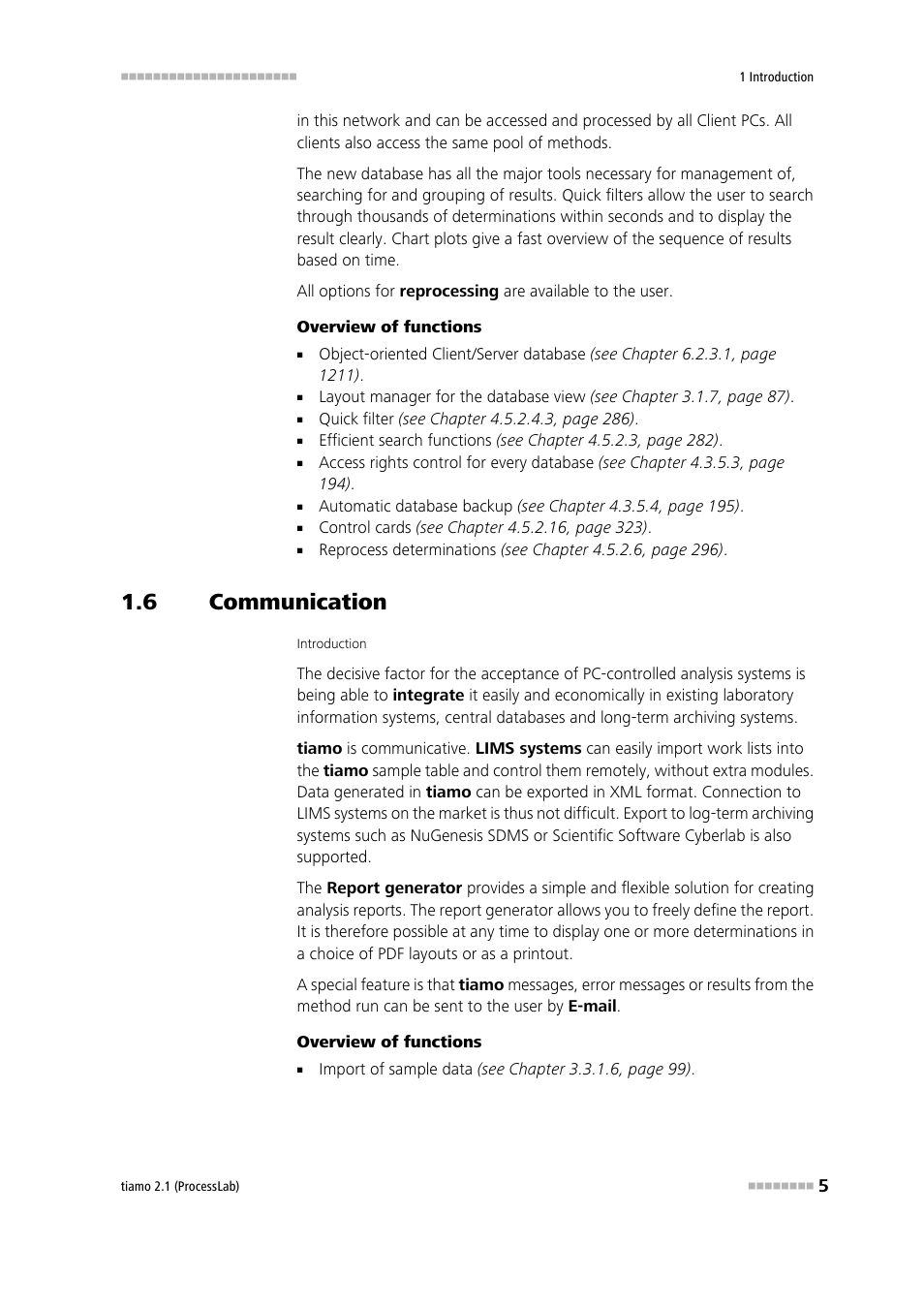6 communication, Communication, A wide range of import and export functions | Metrohm tiamo 2.1 (ProcessLab) User Manual | Page 21 / 1602