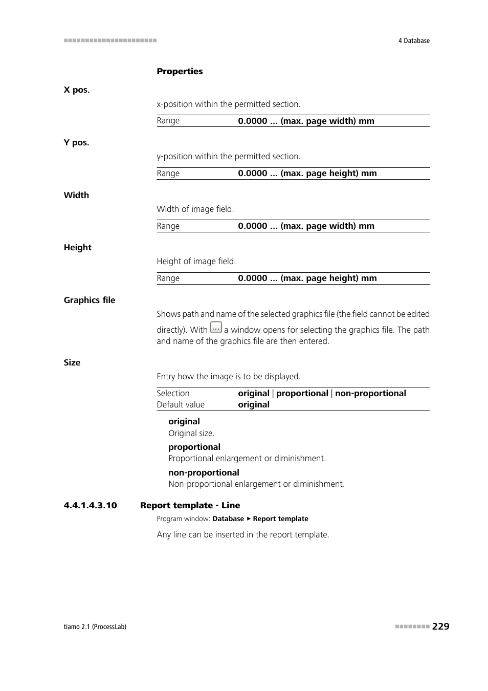 10 report template - line, Line | Metrohm tiamo 2.1 (ProcessLab) User Manual | Page 245 / 1602