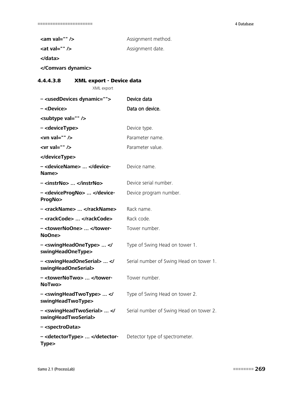 8 xml export - device data | Metrohm tiamo 2.1 (ProcessLab) User Manual | Page 285 / 1602