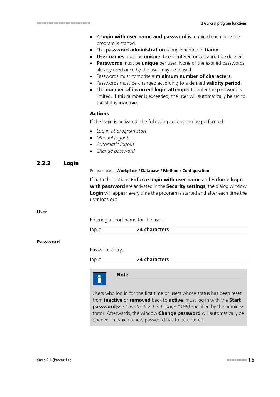 2 login, Login | Metrohm tiamo 2.1 (ProcessLab) User Manual | Page 31 / 1602