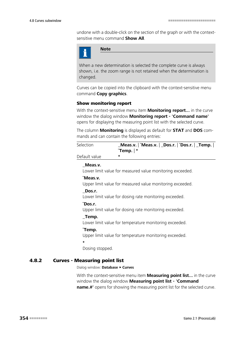 2 curves - measuring point list, Curves - measuring point list | Metrohm tiamo 2.1 (ProcessLab) User Manual | Page 370 / 1602