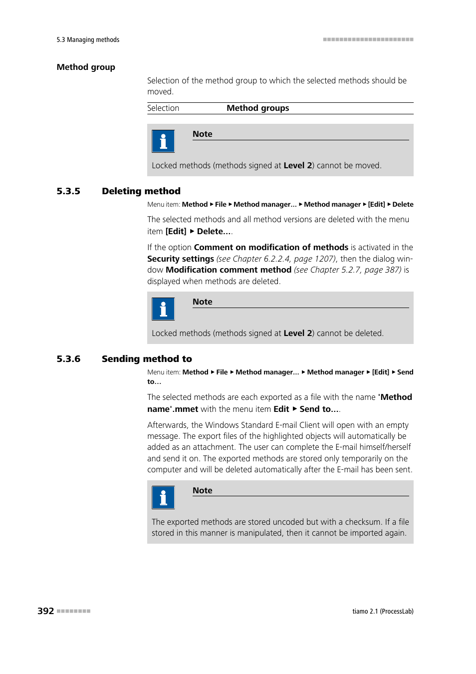 5 deleting method, 6 sending method to, Deleting method | Sending method to | Metrohm tiamo 2.1 (ProcessLab) User Manual | Page 408 / 1602