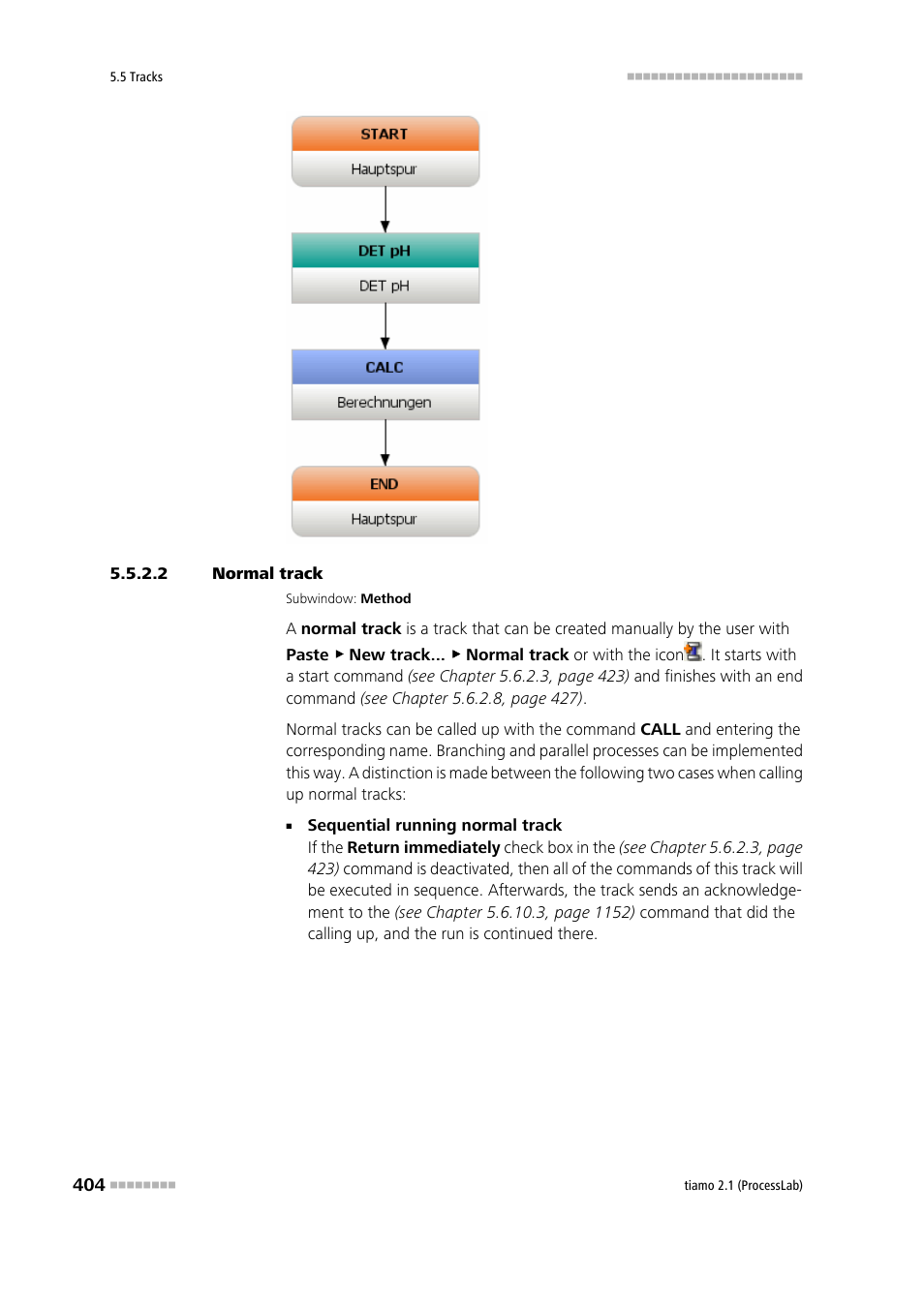 2 normal track, Normal track | Metrohm tiamo 2.1 (ProcessLab) User Manual | Page 420 / 1602