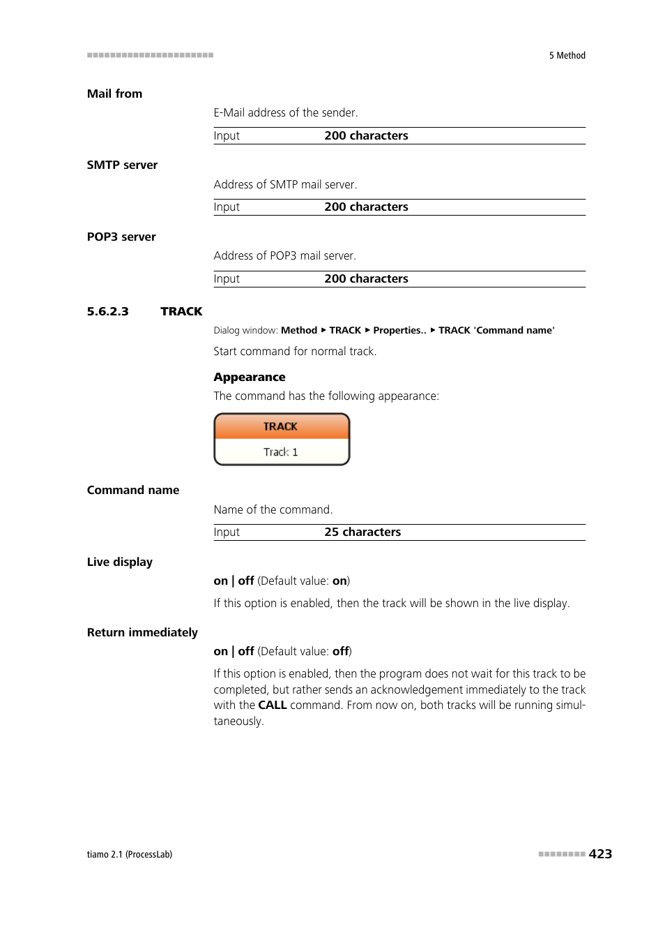 3 track, Track | Metrohm tiamo 2.1 (ProcessLab) User Manual | Page 439 / 1602