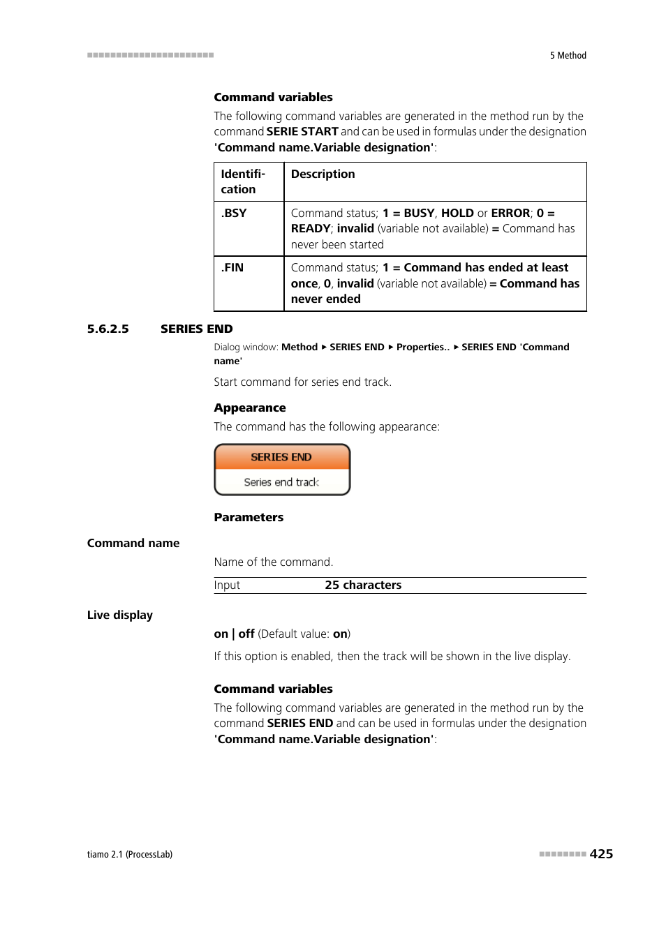 5 series end, Series end | Metrohm tiamo 2.1 (ProcessLab) User Manual | Page 441 / 1602