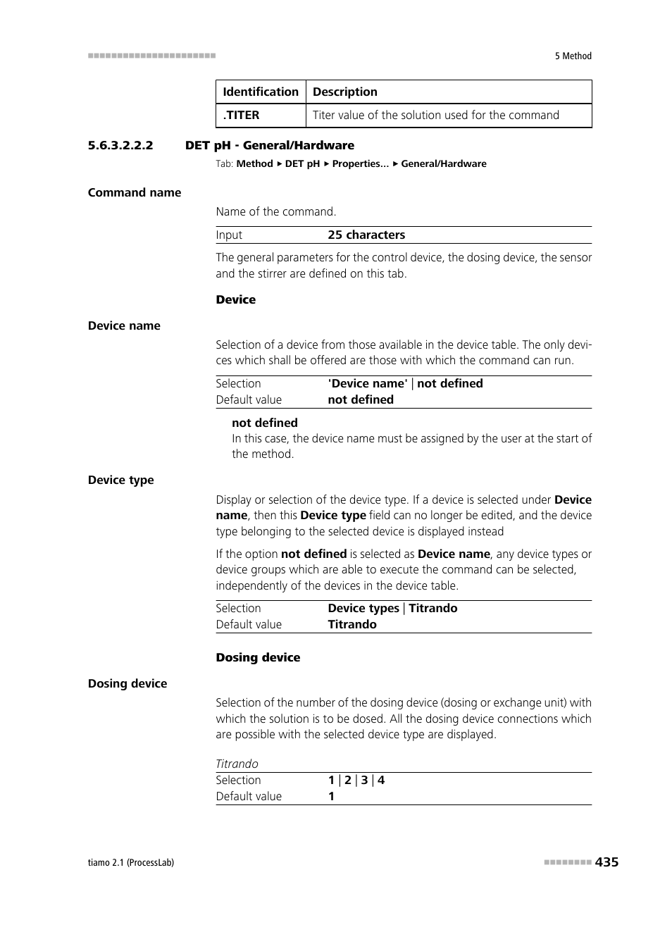 2 det ph - general/hardware, General/hardware | Metrohm tiamo 2.1 (ProcessLab) User Manual | Page 451 / 1602