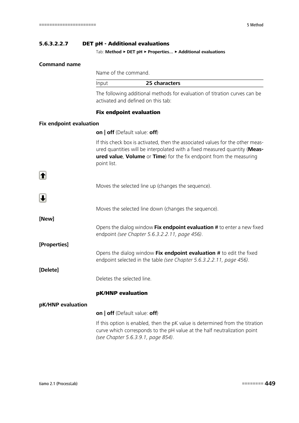 7 det ph - additional evaluations, Additional evaluations | Metrohm tiamo 2.1 (ProcessLab) User Manual | Page 465 / 1602