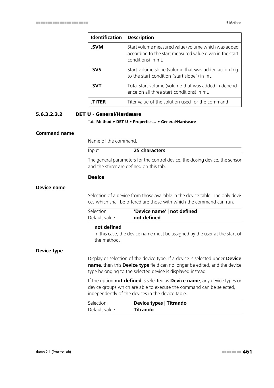 2 det u - general/hardware, General/hardware | Metrohm tiamo 2.1 (ProcessLab) User Manual | Page 477 / 1602