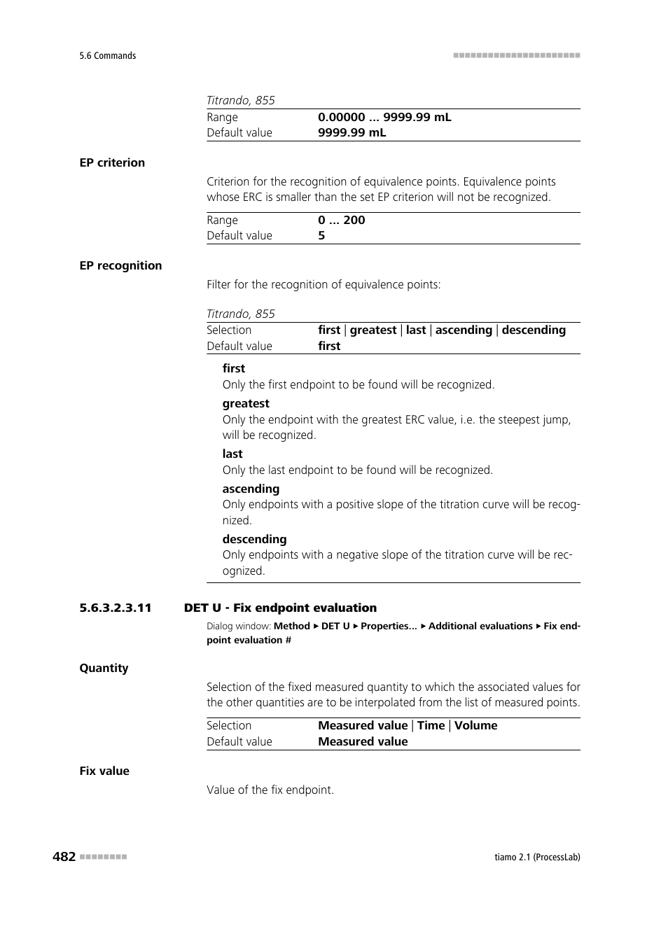 11 det u - fix endpoint evaluation | Metrohm tiamo 2.1 (ProcessLab) User Manual | Page 498 / 1602