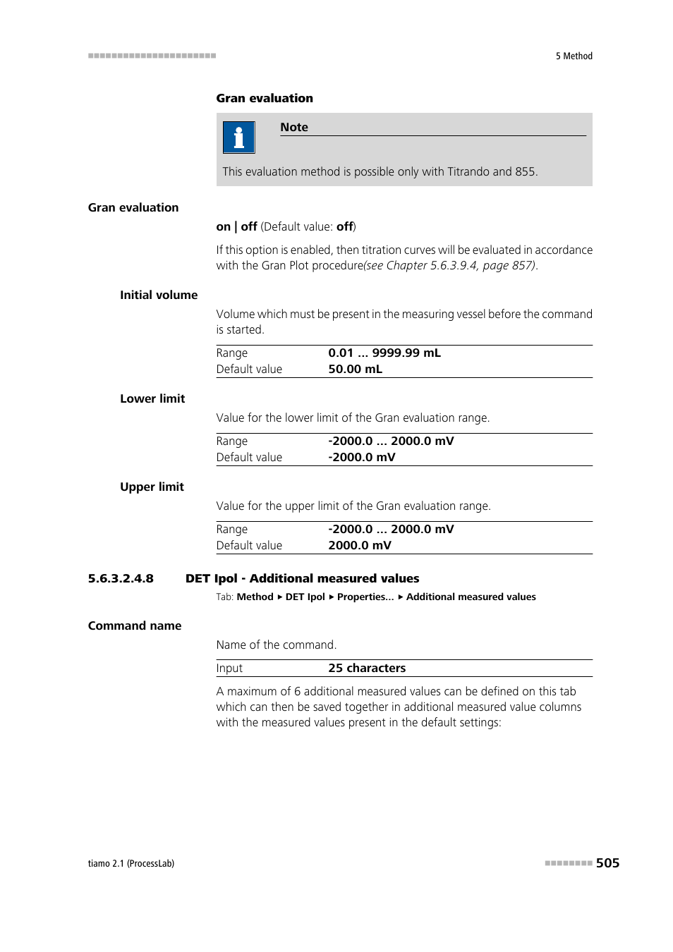 8 det ipol - additional measured values | Metrohm tiamo 2.1 (ProcessLab) User Manual | Page 521 / 1602