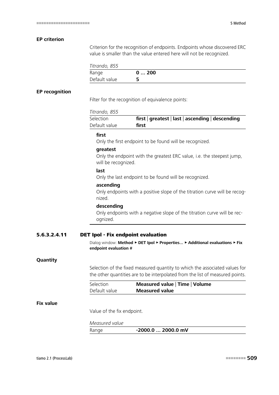 11 det ipol - fix endpoint evaluation | Metrohm tiamo 2.1 (ProcessLab) User Manual | Page 525 / 1602