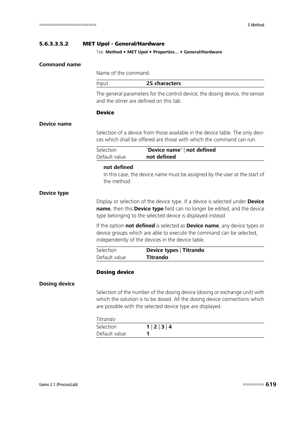 2 met upol - general/hardware, General/hardware | Metrohm tiamo 2.1 (ProcessLab) User Manual | Page 635 / 1602