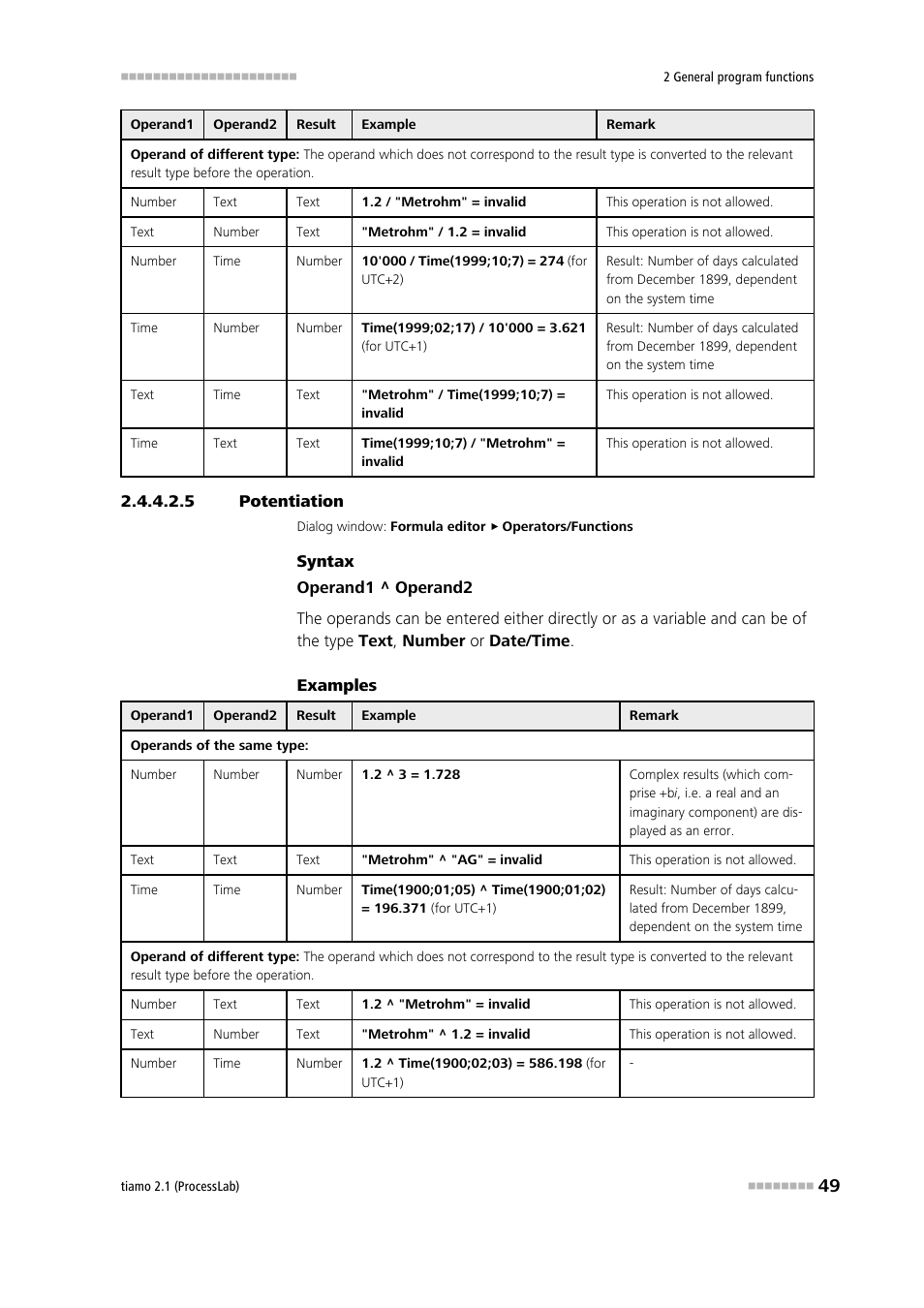 5 potentiation, Potentiation | Metrohm tiamo 2.1 (ProcessLab) User Manual | Page 65 / 1602