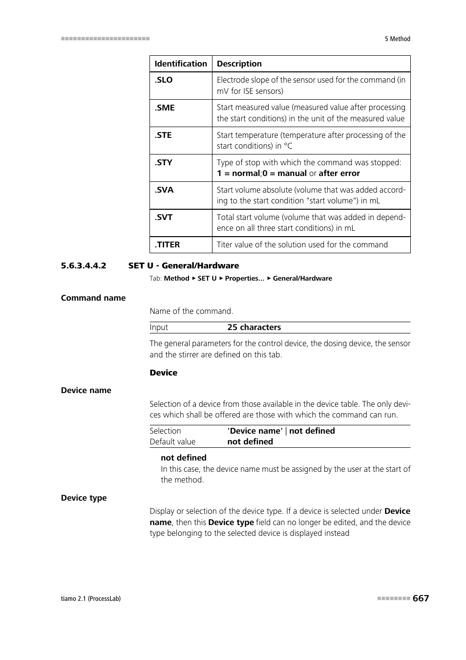 2 set u - general/hardware, General/hardware | Metrohm tiamo 2.1 (ProcessLab) User Manual | Page 683 / 1602