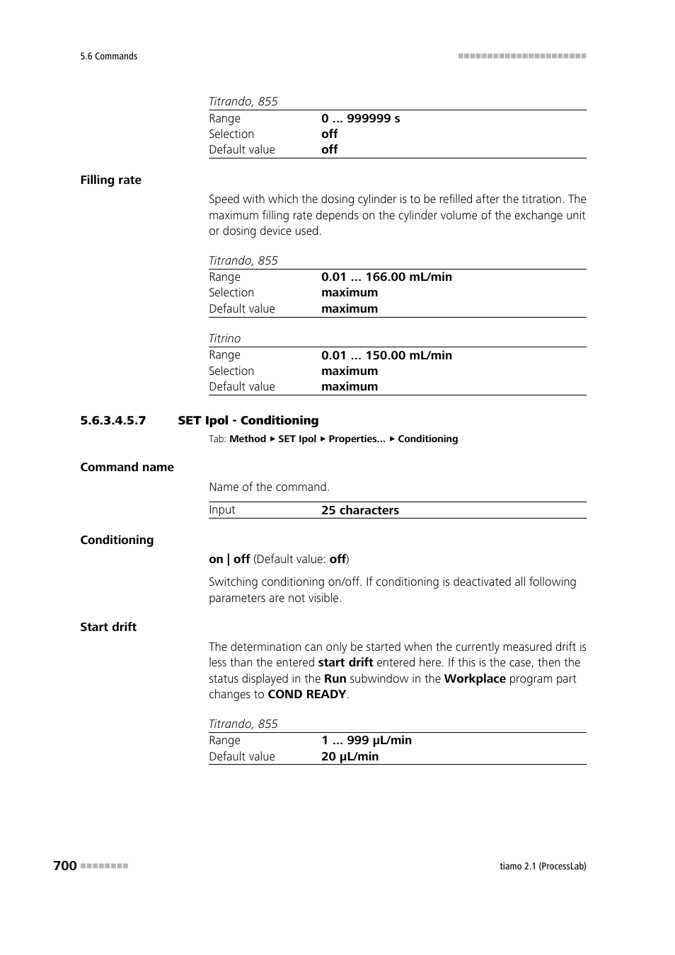 7 set ipol - conditioning, Conditioning | Metrohm tiamo 2.1 (ProcessLab) User Manual | Page 716 / 1602