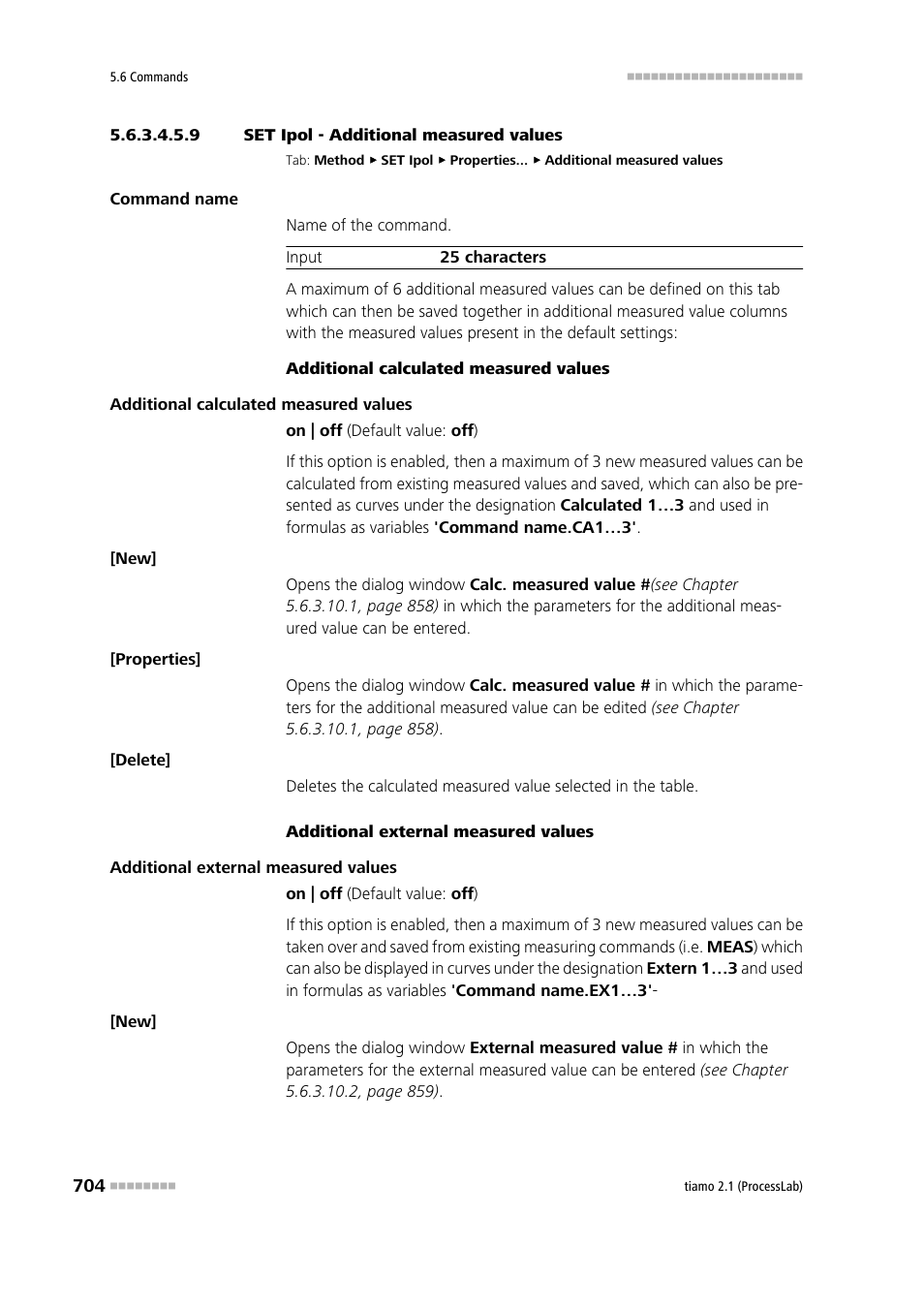 9 set ipol - additional measured values, Additional measured values | Metrohm tiamo 2.1 (ProcessLab) User Manual | Page 720 / 1602