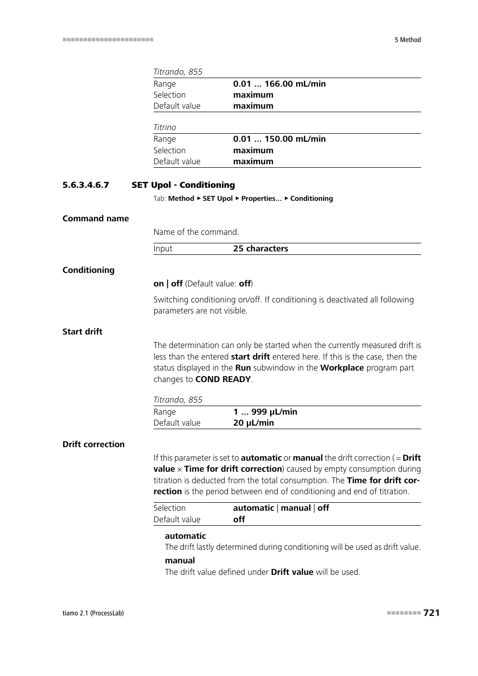 7 set upol - conditioning, Conditioning | Metrohm tiamo 2.1 (ProcessLab) User Manual | Page 737 / 1602